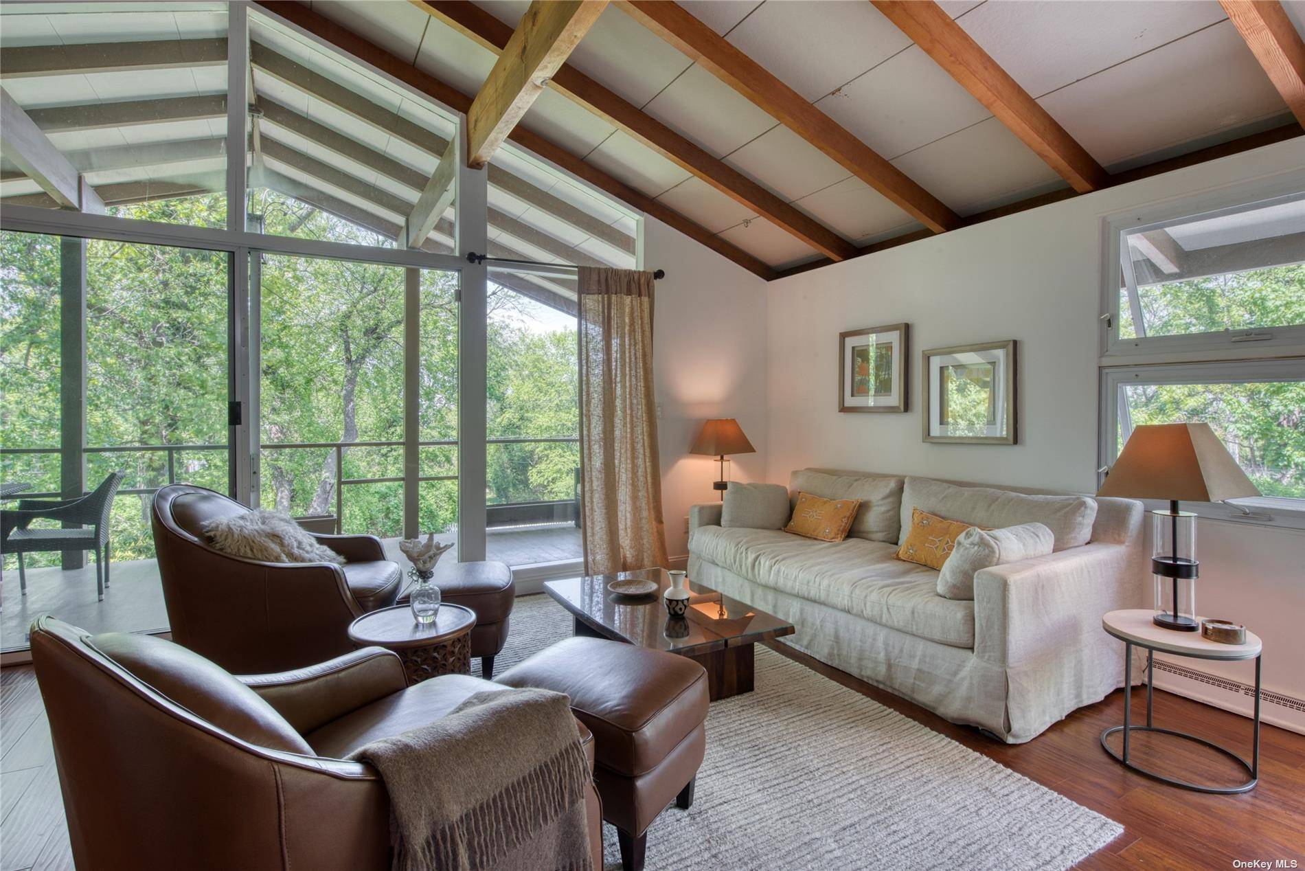 2023 Summer Rental. Mid Century Contemporary with views of Long Island Sound in a private community with association beach across the road.
