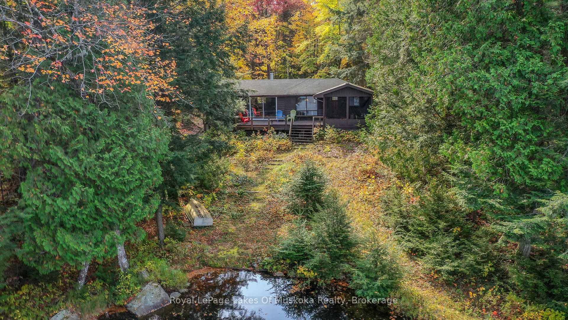 Toad Lake, a secluded haven in the exclusive Limberlost cottage area and close to the border of Algonquin Park.