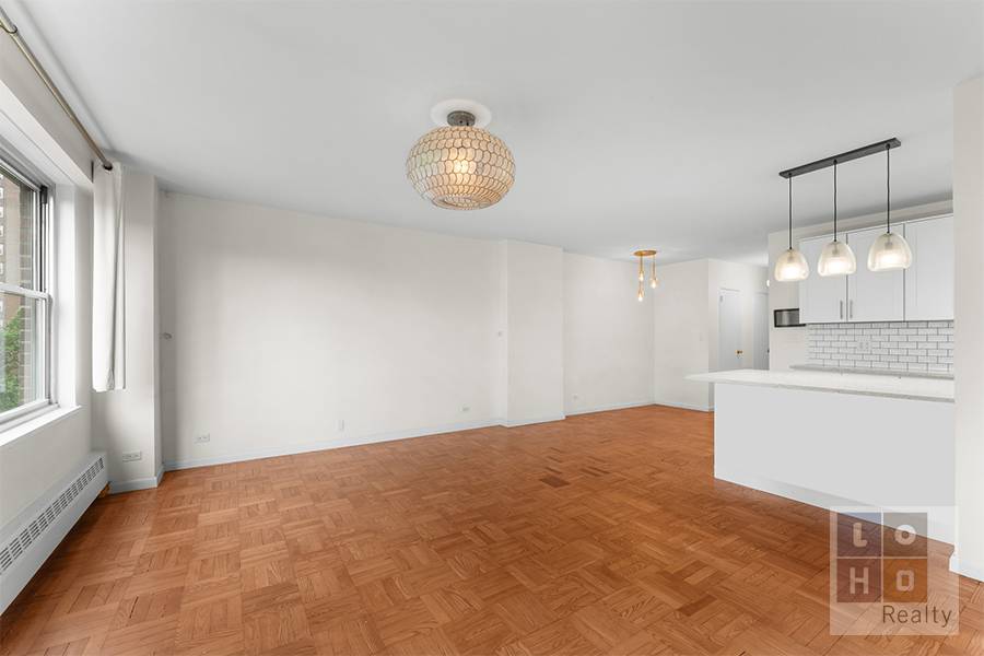 Beautifully renovated two bedroom apartment offering serene tree lined views of the East River and stunning sunsets !
