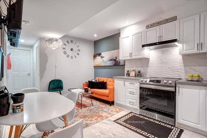 Bright and spacious basement apartment with separate entrance in a highly desirable Midtown location.