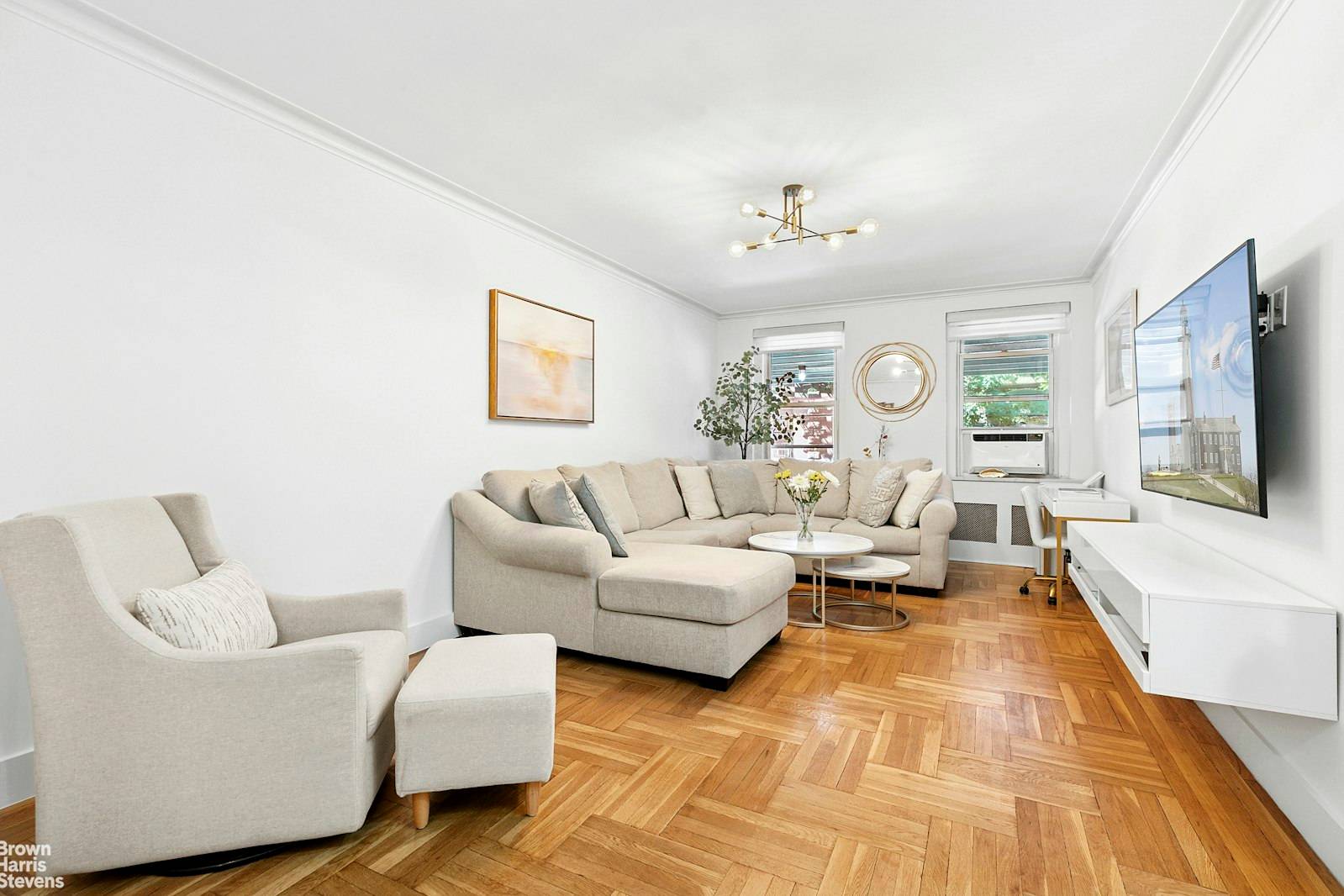 Style and flexibility are abound in this corner gut renovated oversized convertible two bedroom home, currently configured as a two bedroom and situated south facing a half floor above lobby ...