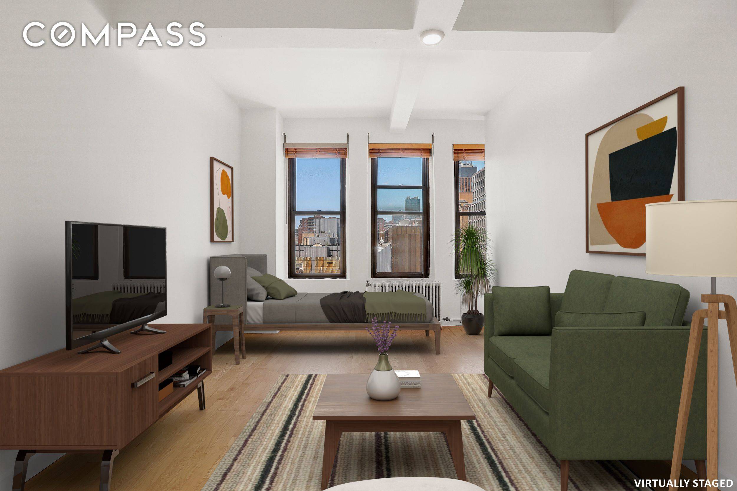 Estate Sale. Welcome to Apartment 10E, a bright and airy loft style studio located in the historic condo Kheel Tower, a striking Art Deco building in the heart of Chelsea.