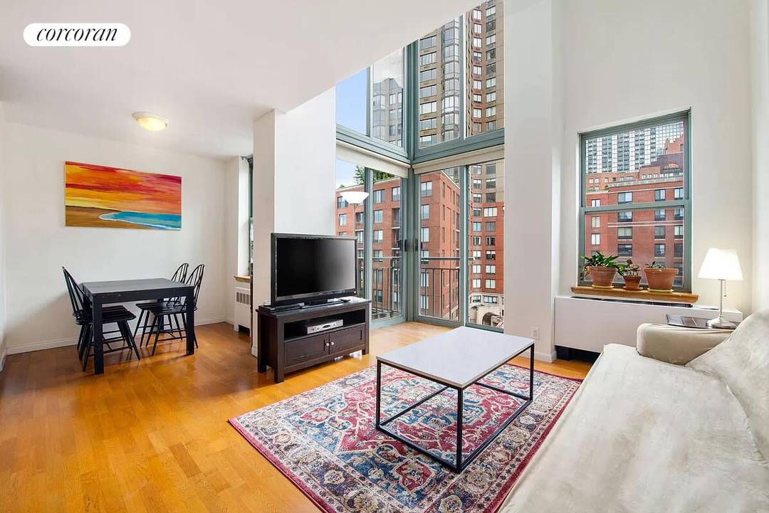 Enjoy stunning Hudson River views and a stylish two floor duplex layout in this charming 1 bedroom, 1.