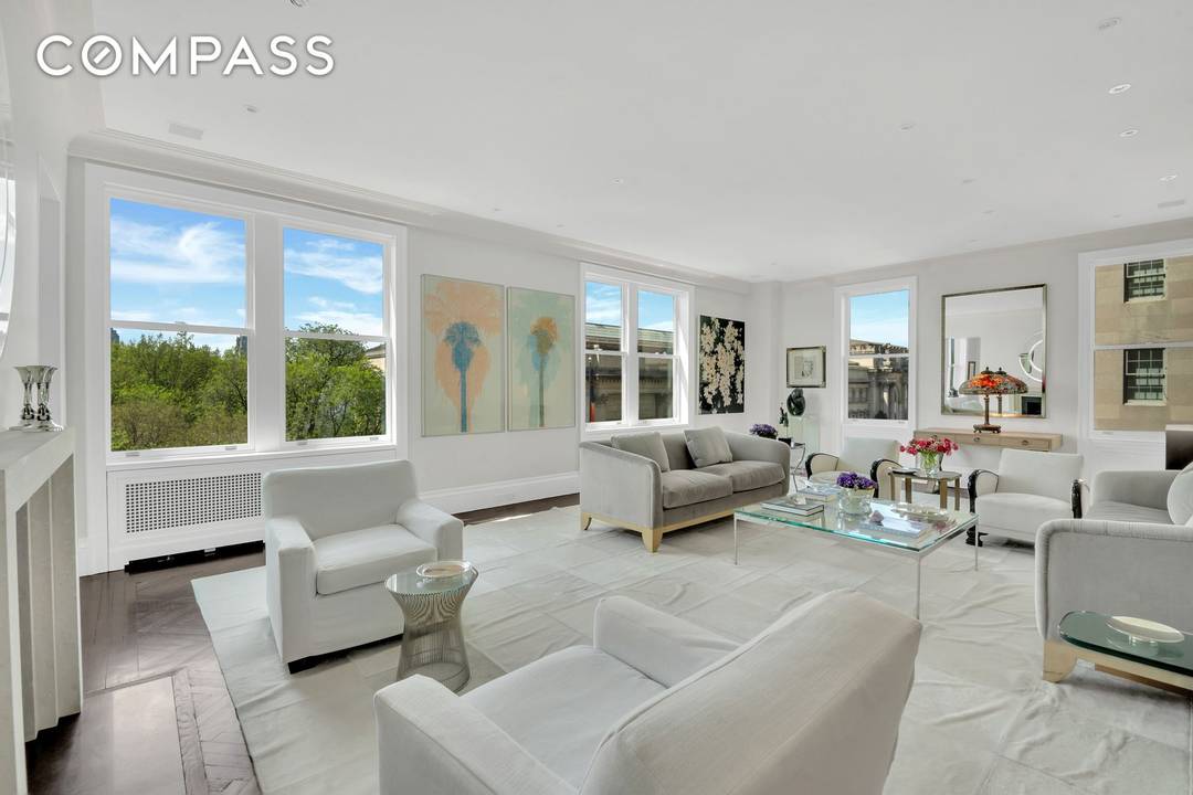 Floating over Central Park with corner views of the Metropolitan Museum of Art from the perfect 6th floor vantage point, this pre war 3550 SF condominium is unusual for its ...