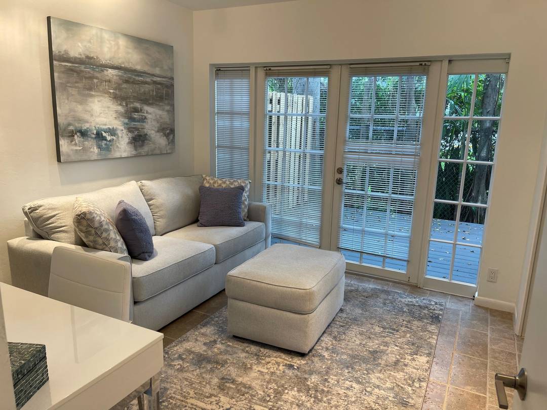 In town at 234 Oleander, Residence 2 an updated and furnished two bedroom, one bath home in a highly convenient location.