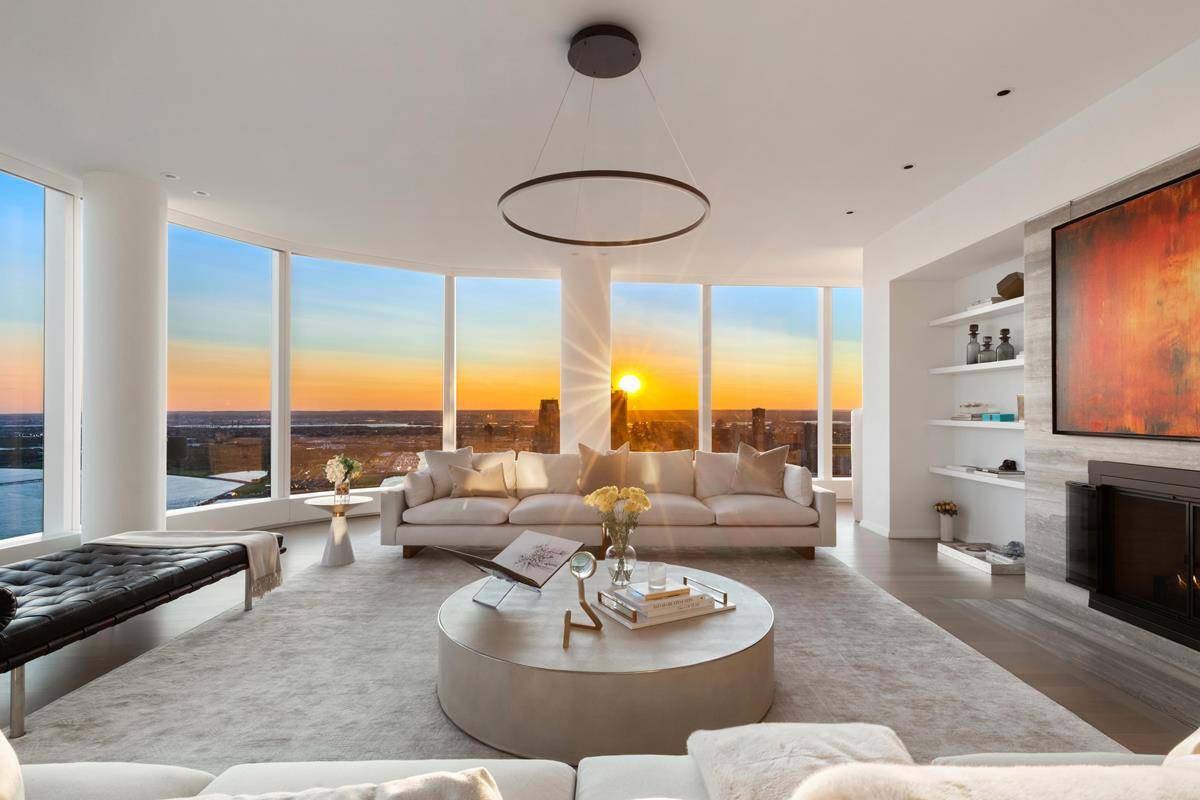 Residence PH2 at 50 WEST is the jewel atop a striking sculptural glass tower.