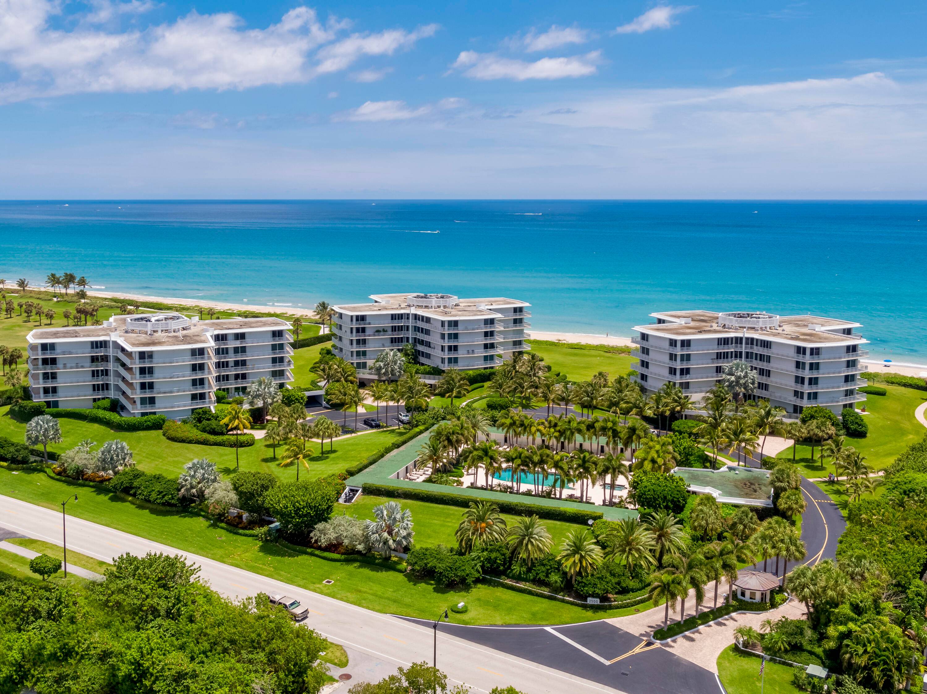 Experience stunning Ocean views from this beautifully renovated 3 bedroom, 3 bathroom apartment in Palm Beach's premiere 2500 Building.