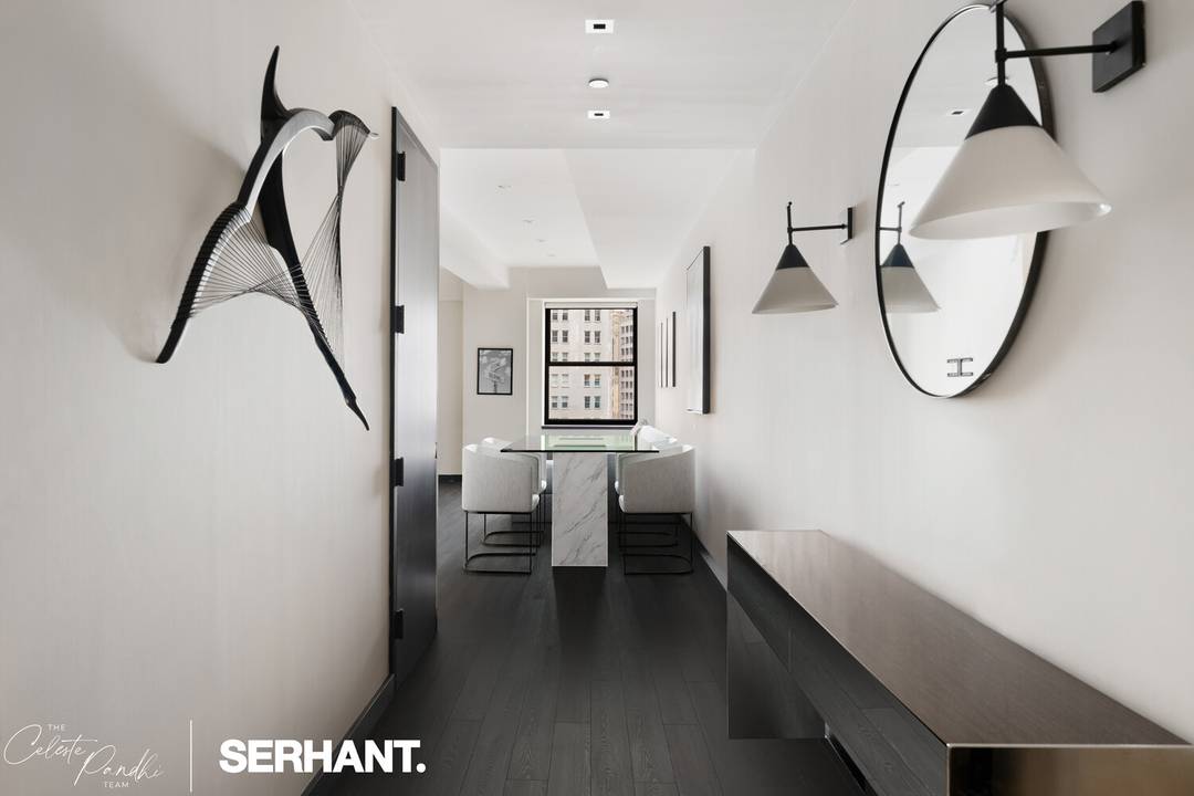 Refined, elevated, and intelligently laid out, apartment 1205 is a large 1 bed home office with southern exposure.