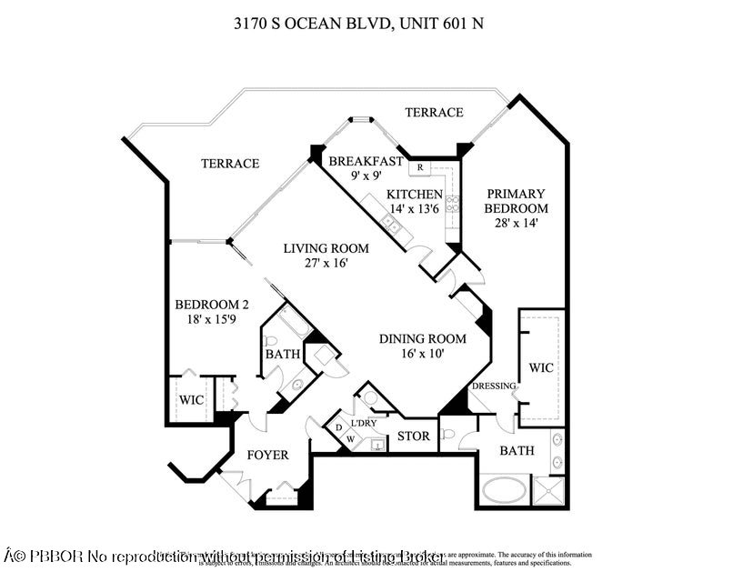 Step into this stunning 6th floor residence at The Enclave's North Building, where southern exposure floods the space with natural light and showcases sweeping views of the ocean, pool, and ...