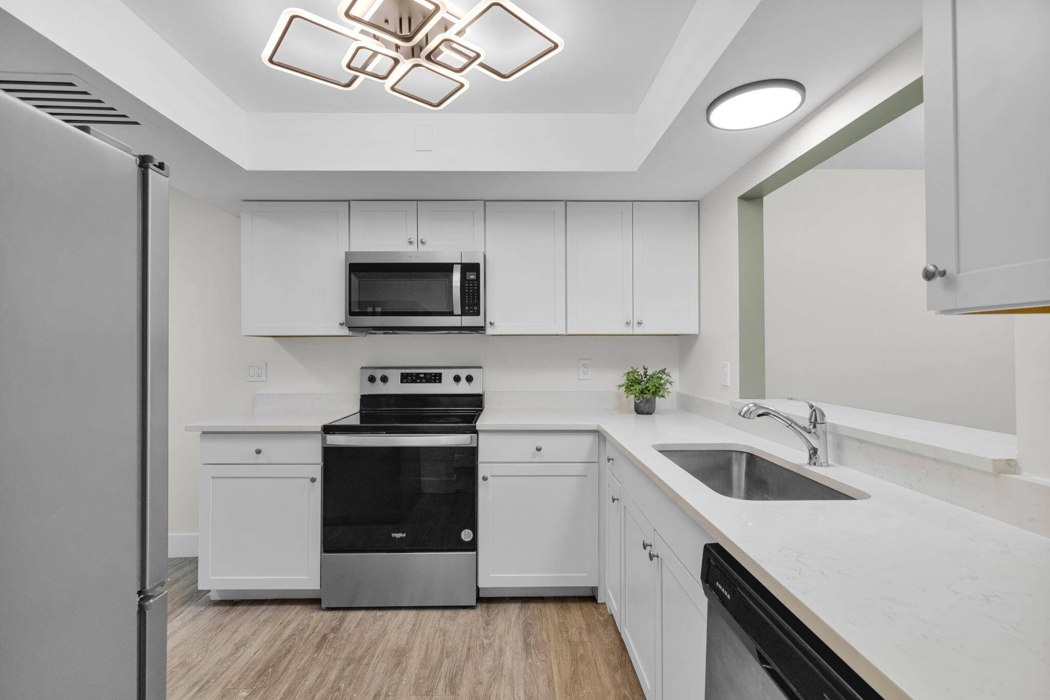 Exceptional two bedroom, two bath property with stone countertops throughout and tremendous closet space.