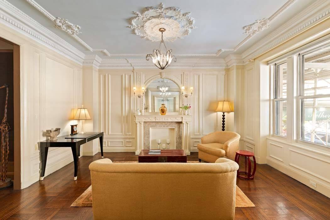 At nearly 1, 850 square feet, Residence 1C is a rarely available expanded version of the building s C line, offering unusually generous proportions and preserved pre war detail.