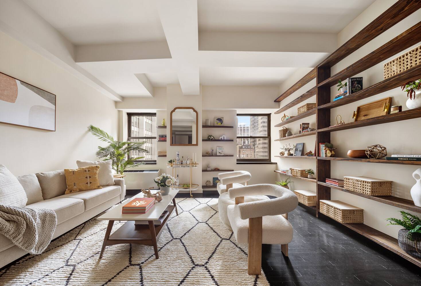Spanning nearly 1, 400 square feet, Residence 1518 at 20 Pine The Collection by Armani Casa offers a sophisticated two bedroom, two bathroom corner home balancing loft like scale with ...