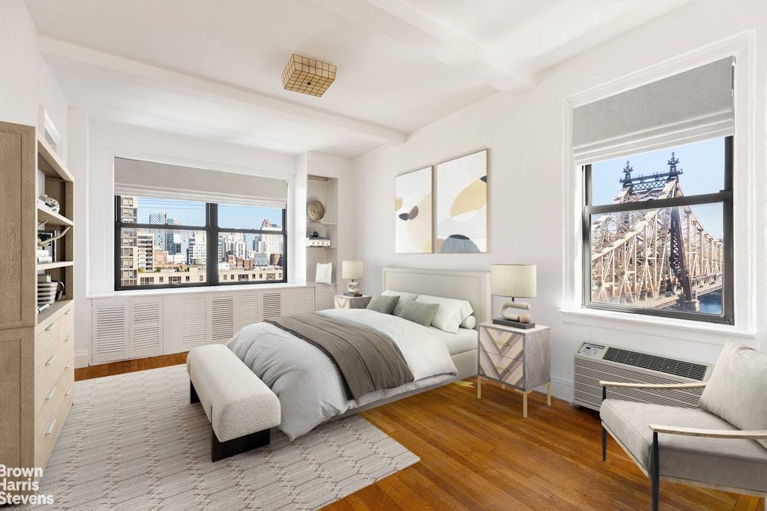 Perched on a high floor of a distinguished full service pre war cooperative, Residence 14F at 400 East 59th Street offers sweeping, unobstructed views from every room.