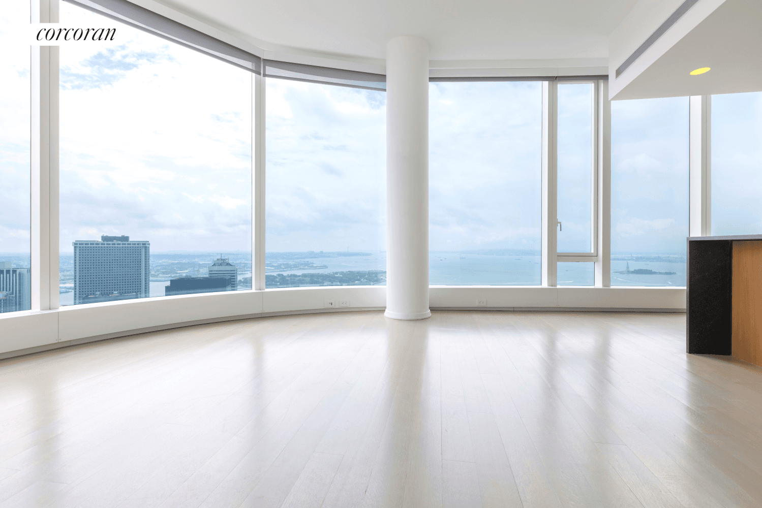 Beautiful home at 55 stories above ground with amazing open water view and view of Statue of Liberty.