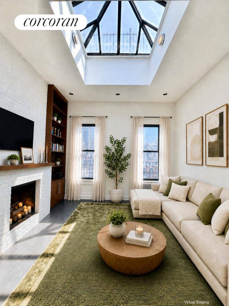This is a one of a kind one bedroom penthouse filled with endless character, architectural charm, and functionality featuring an in unit washer dryer.