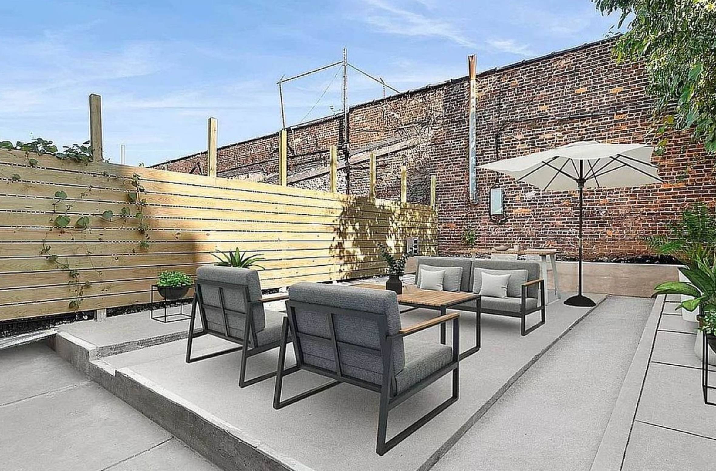 Renovated Two Bedroom, Two Bath with a massive private outdoor space and modern finishes.