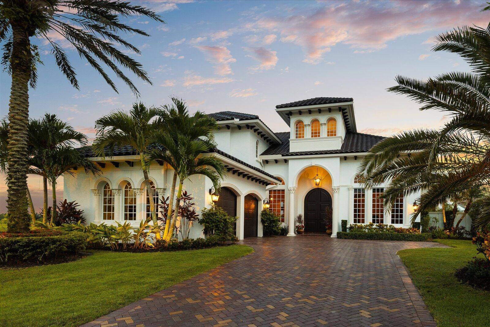 Exquisite Spanish Revival two story home with long views of flowing freshwater creeks, preserve, future golf course awaits you.