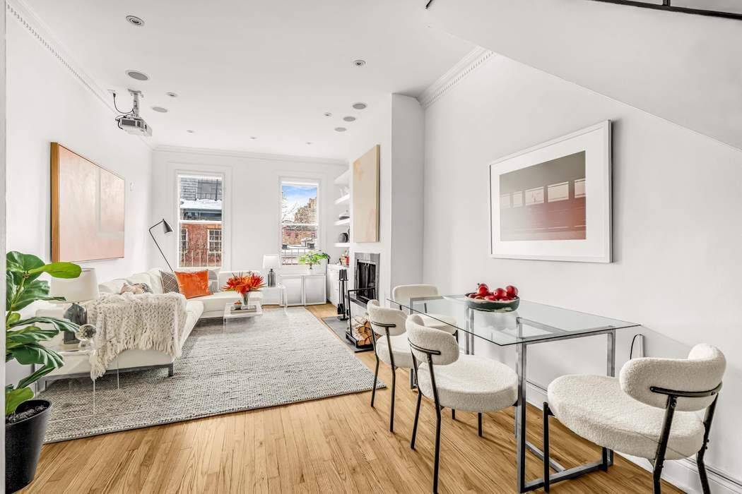 Rarely available penthouse duplex with two bedrooms, one bath in a classic prewar none elevator coop on a prime West Village Street.