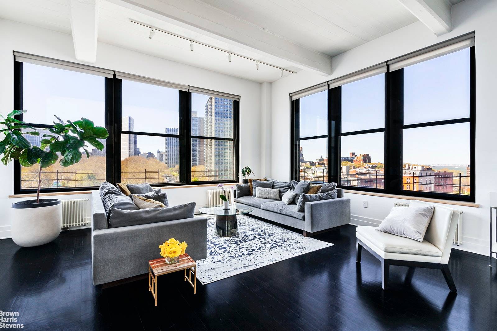 New to the market ! Remarkably spacious corner loft with incredible light, offers amazing views of New York Harbor, Lady Liberty, Freedom Tower, Manhattan Skyline, Brooklyn Bridge and Cadman Park.