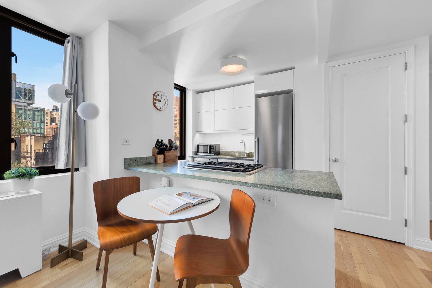 A jewel of a one bedroom, one and a half bathroom home offered at an incredible price within a boutique condominium in the most desirable location on the Upper East ...