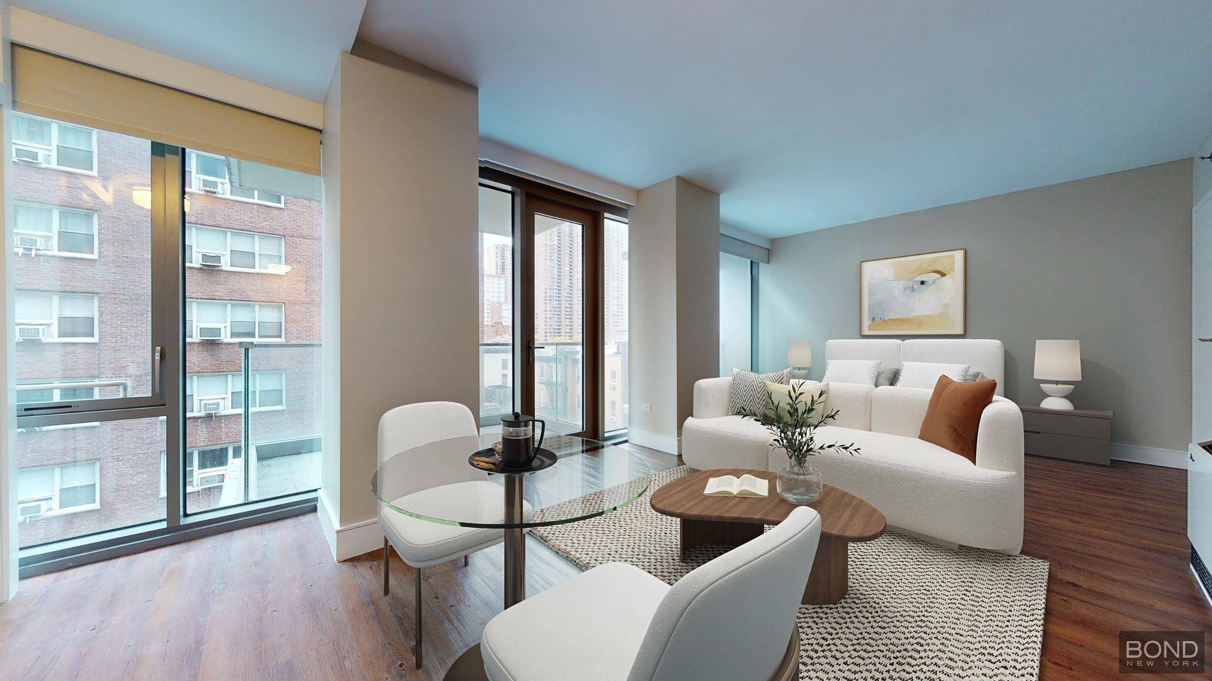 One of a kind, massive studio with a balcony in the heart of Murray Hill !