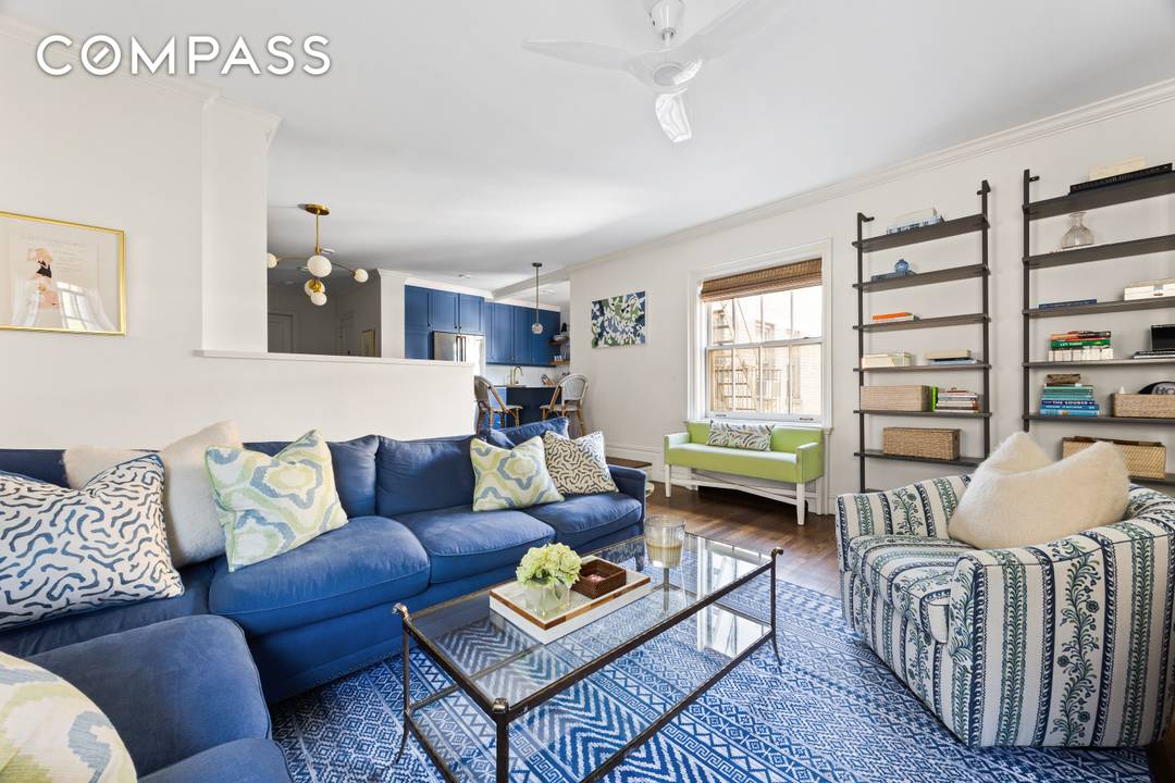 Perched on the top floor of a boutique cooperative in the heart of the West Village, this beautifully renovated, light filled corner residence is a rare gem and one of ...