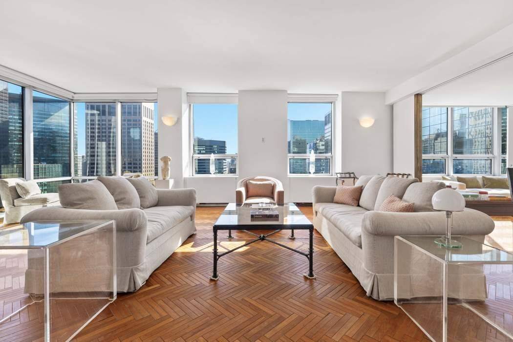 Welcome to this absolutely extraordinary high floor, corner unit at the highly renowned Museum Tower designed by Cesar Pelli.