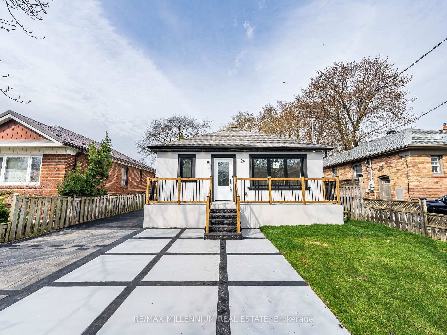 Fully renovated home with permits, featuring 3 bedrooms in the main house with private kitchen, laundry, and heated floors in the kitchen and bath.