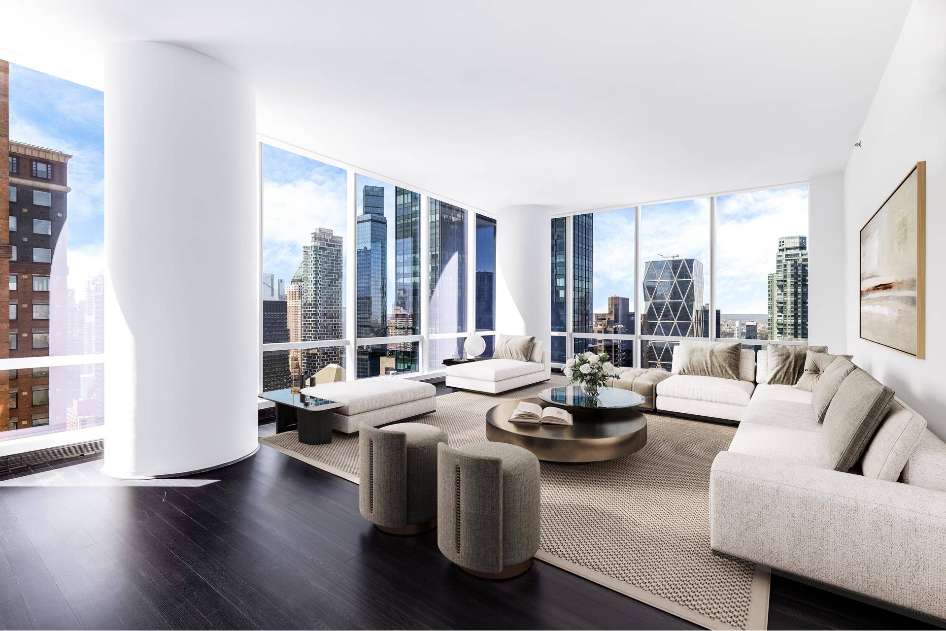bedroom, 2. 5 bathroom home at the iconic One57 condominium offers the utmost in luxury living.