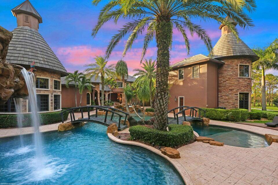Distinguished by spectacular exterior and interior architectural elements this prestigious compound is situated on a fully fenced and gated 7 acres with 22, 000 sq.