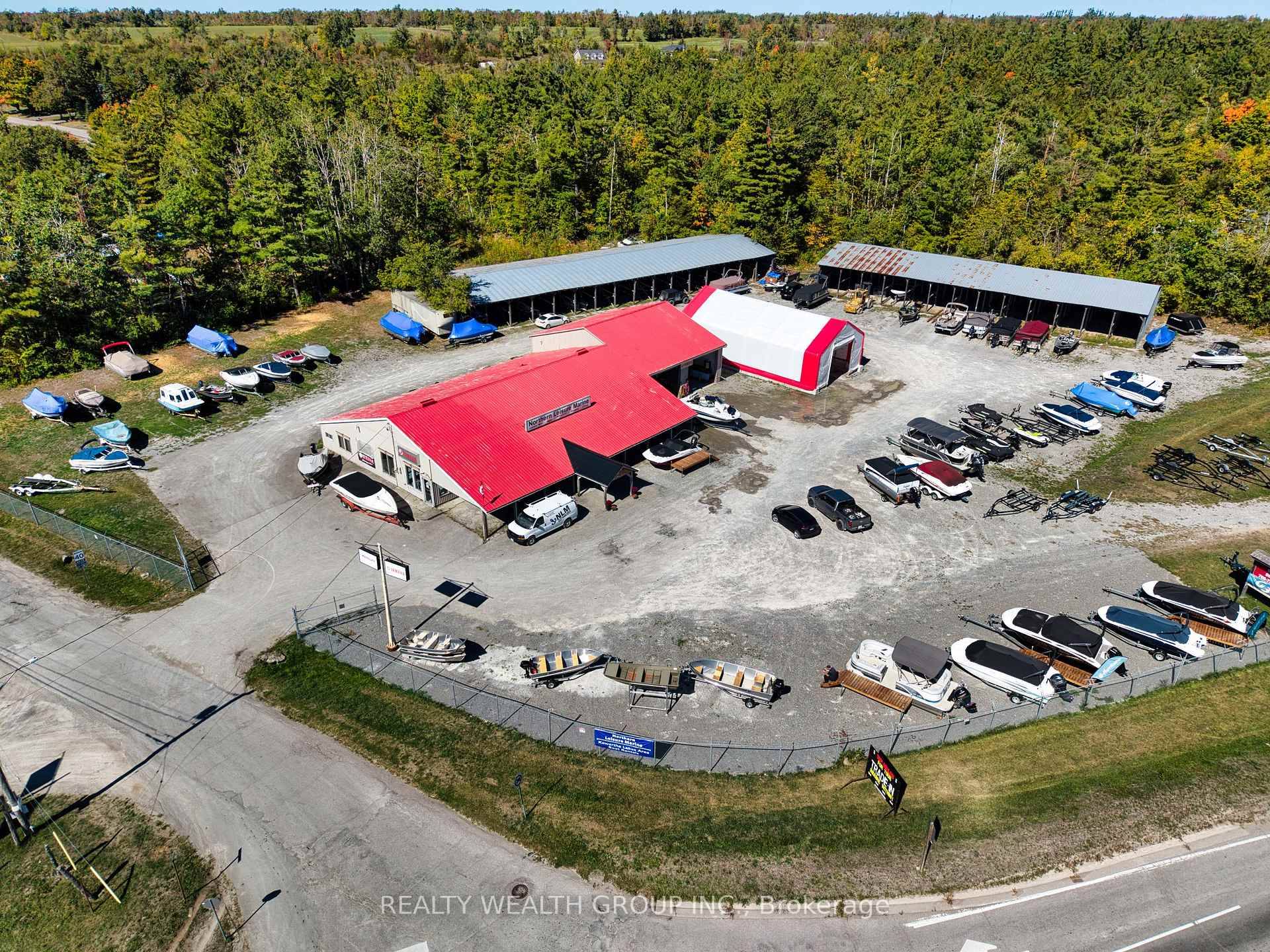 Exceptional opportunity to acquire both the property and thriving business of Northern Leisure Marine, a full service dry marine dealership located in the heart of Bobcaygeon in Kawartha Lakes.