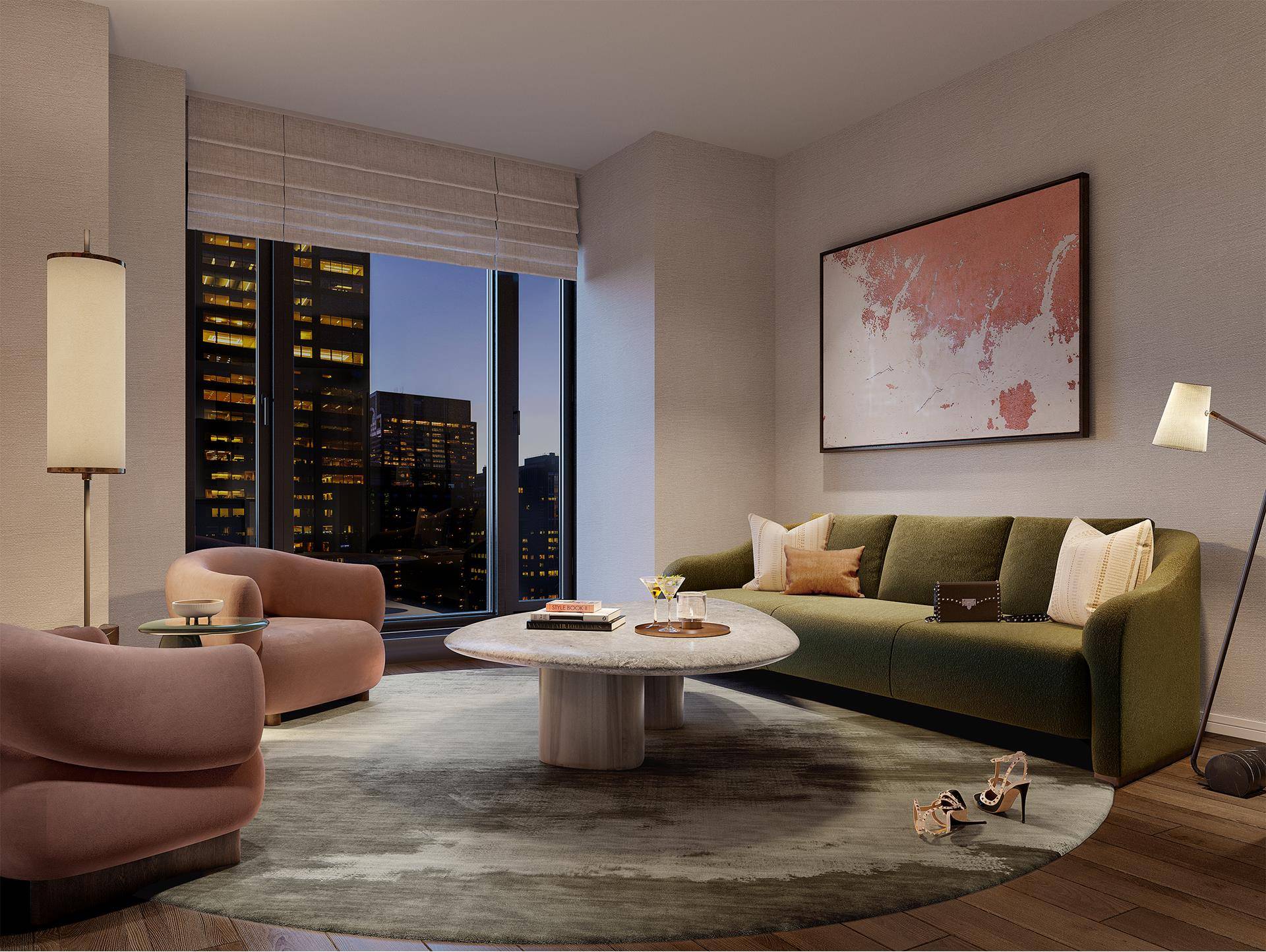 Immediate Occupancy This gracious 1, 366 square foot, two bedroom, two bathroom residence designed by Thomas Juul Hansen, features an open living concept with floor to ceiling windows and northern, ...