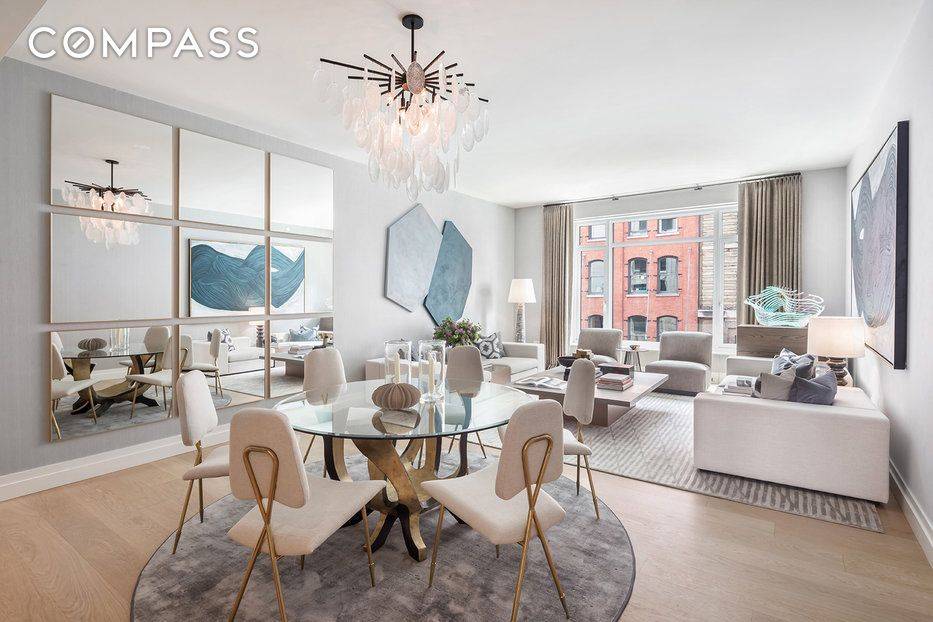 Residence 7F is a three bedroom, three bathroom unit located at the highly coveted 70 Vestry Street in Northwest TriBeCa.