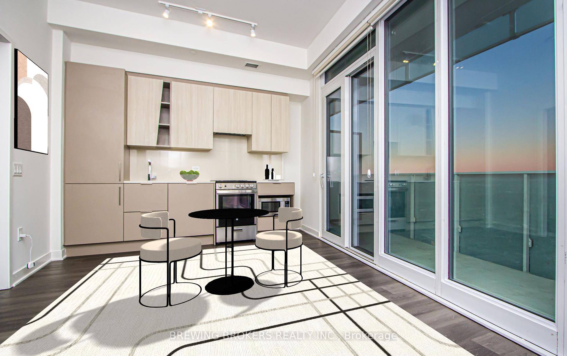 This spectacular 2 bedroom, 2 bathroom sub penthouse with parking offers breathtaking panoramic views, soaring 10 ft ceilings, and a modern open concept design with a sleek kitchen featuring stainless ...