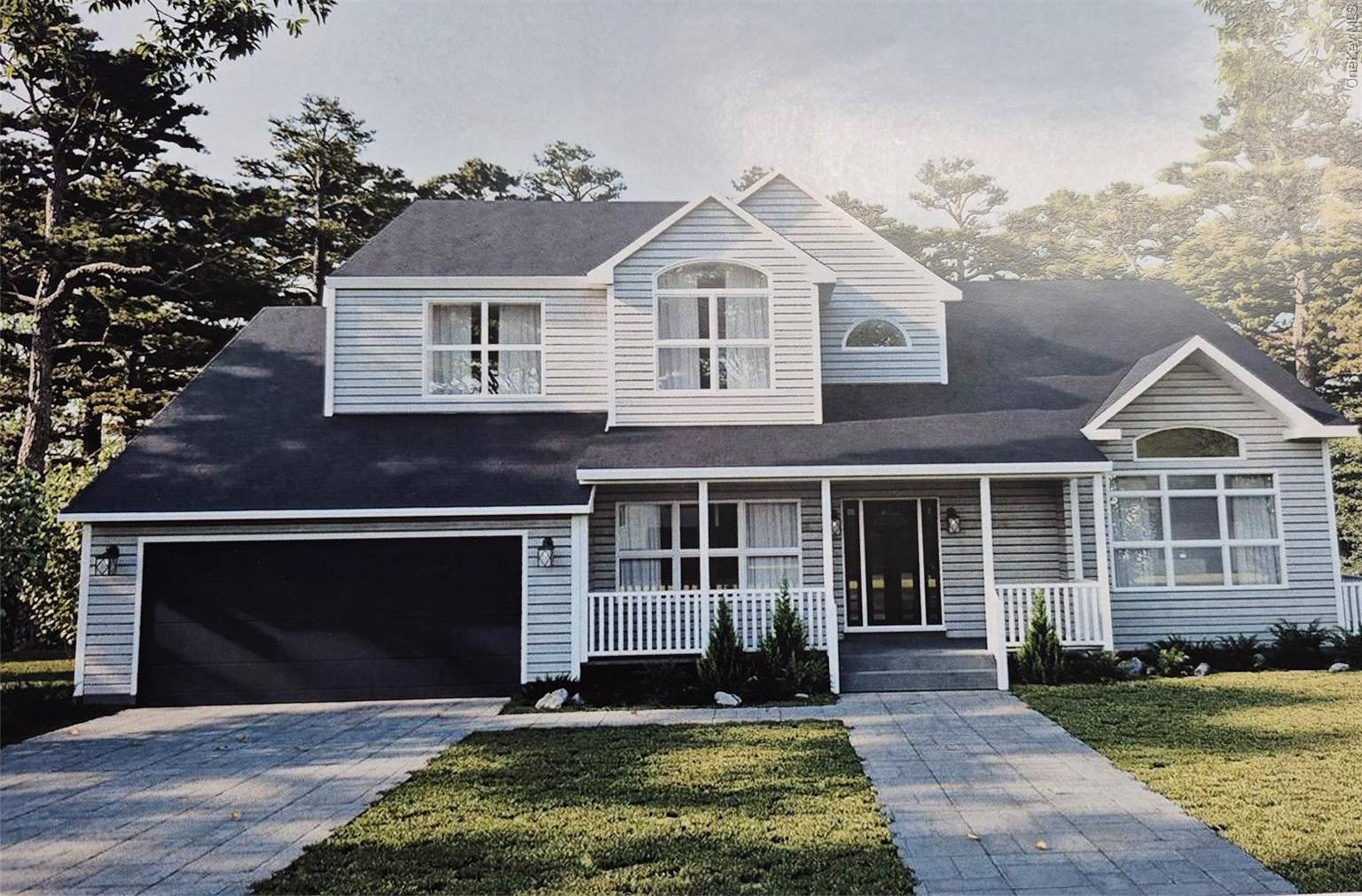 THIS TO BE BUILT CENTER HALL COLONIAL WITH 9 FOOT CEILINGS 2 FULL BATHROOMS UPSTAIRS PREMIER LOT !