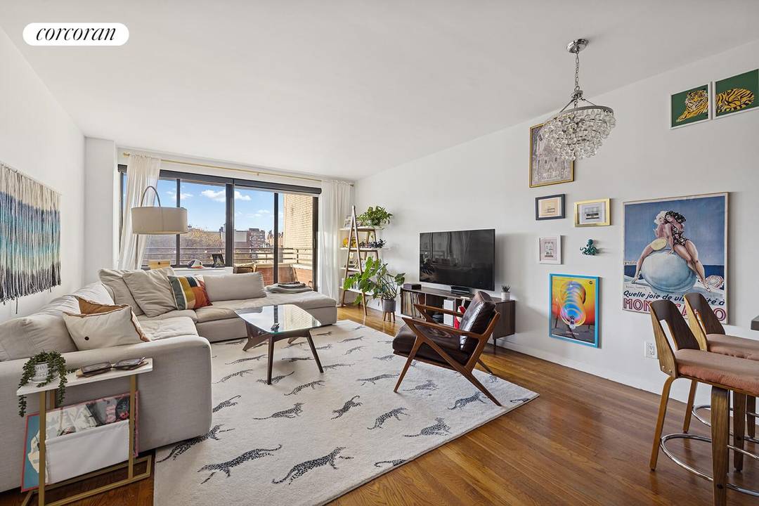 Bright and Airy One Bedroom with Private Outdoor Space in a Boutique Chelsea Condo Building Apartment Features Open and versatile living space with ample room for seating, dining, and more ...