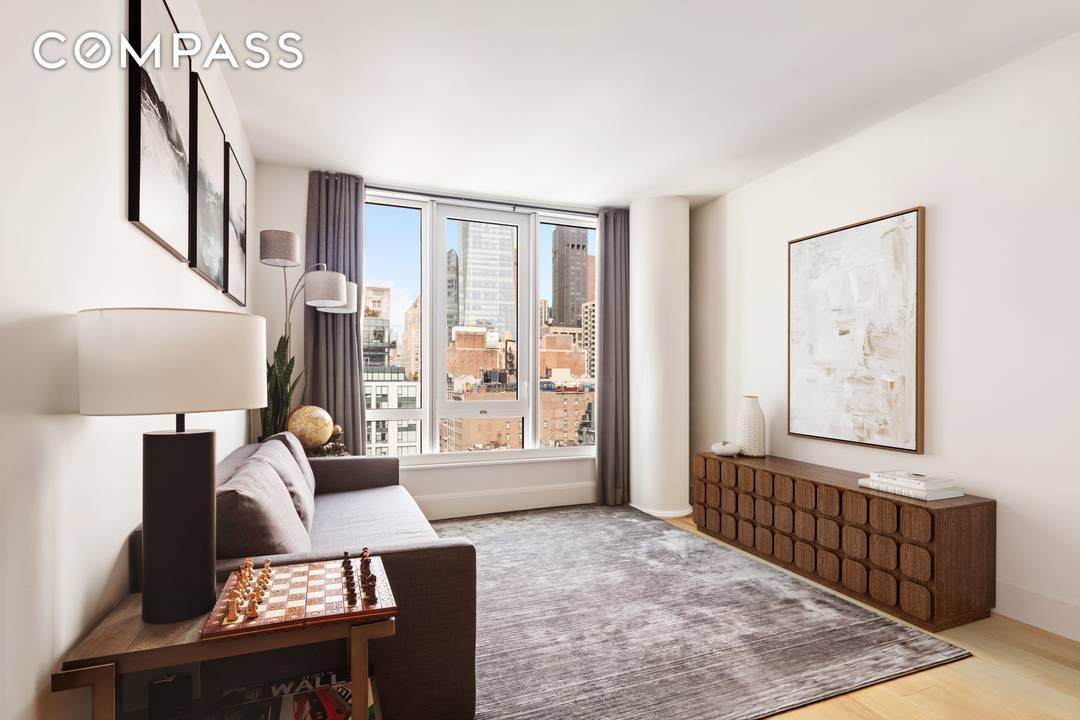 Welcome to Residence 11D at The VU, a western facing one bedroom, one bathroom home offering sweeping views of the NYC Skyline, including the Empire State Building through floor to ...