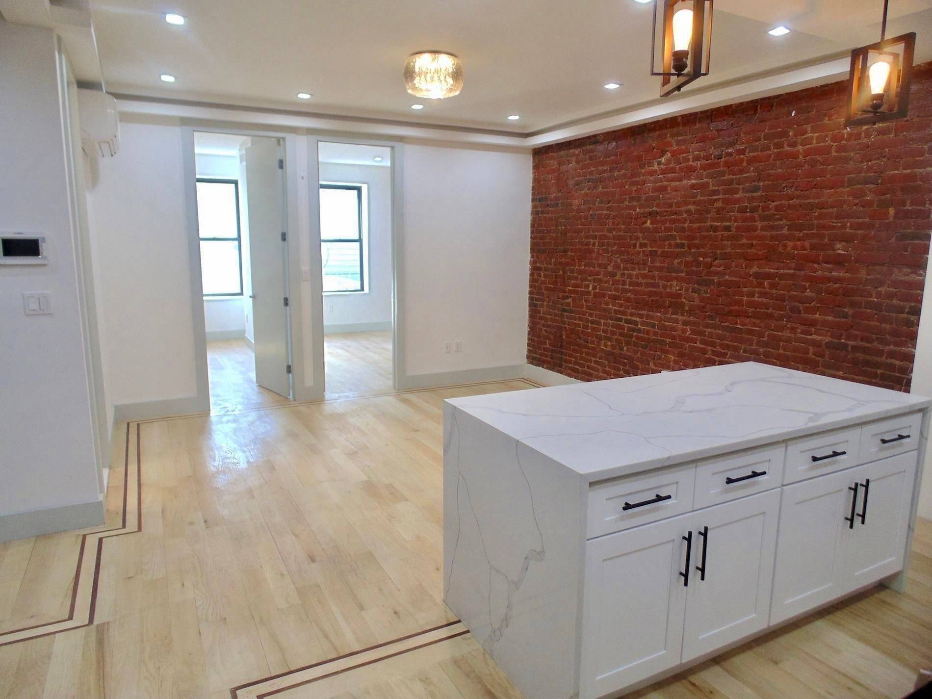 Welcome home. Located on a quiet tree lined street this three bedroom, two bath, apartment comes totally renovated.