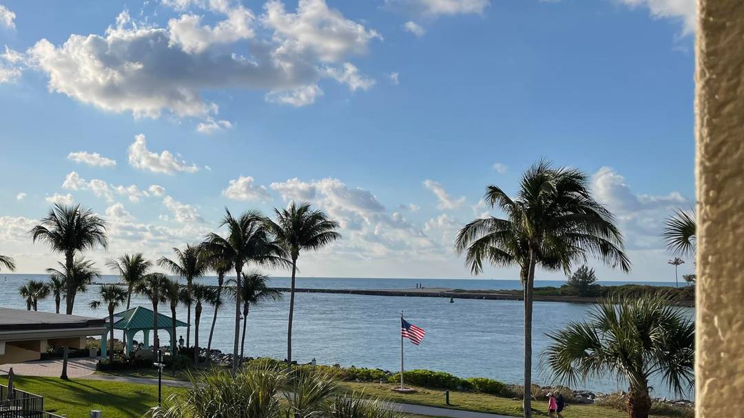 Spectacular views of the Lake Worth Palm Beach Inlet and Ocean from this 3 bedroom, 2.