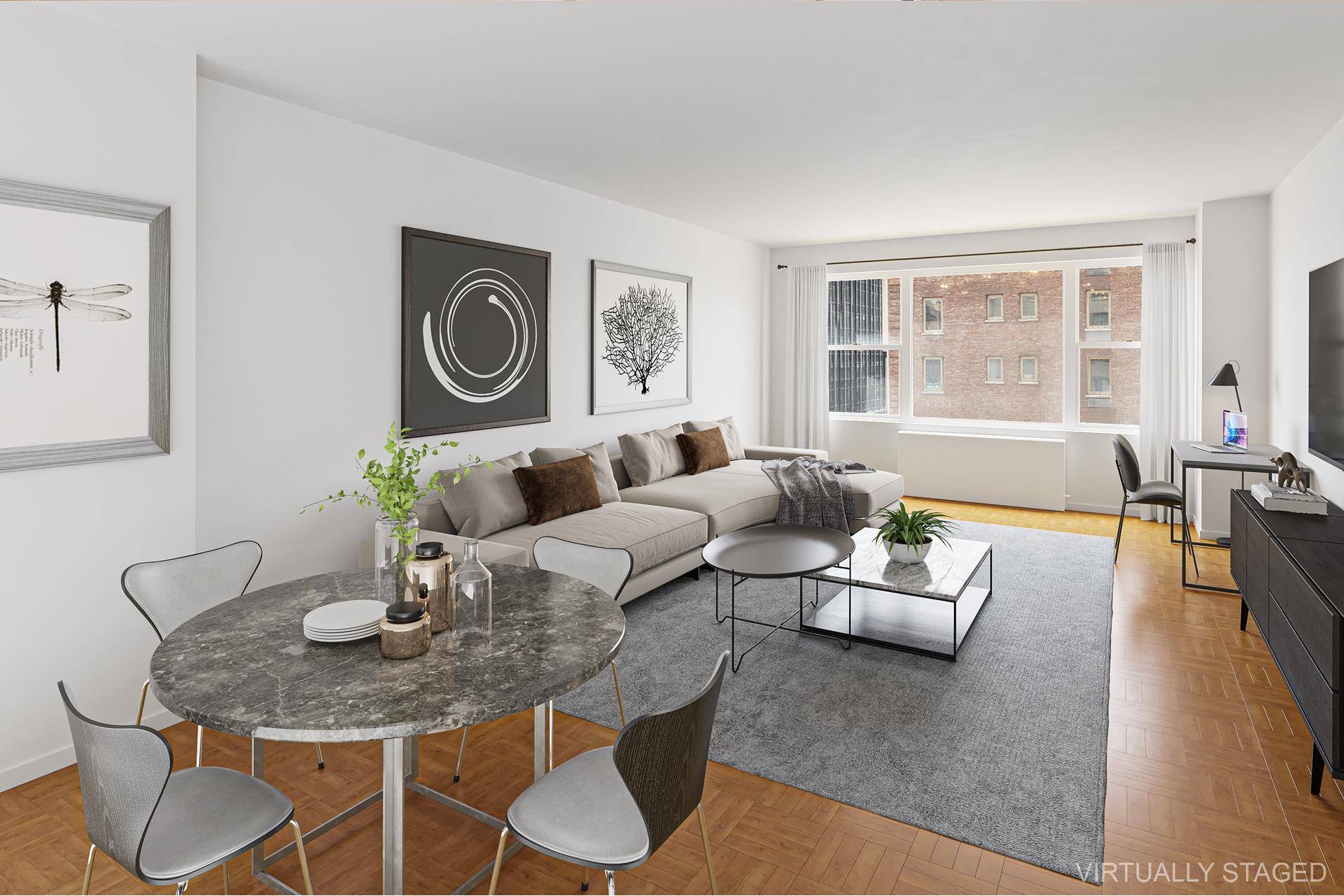Investor 1031 Exchange Ready Prime Midtown Condo with Tenant Owner in Place Exceptional opportunity to own a sunny, 1 bedroom in the heart of Midtown Manhattan close to MOMA, Carnegie ...