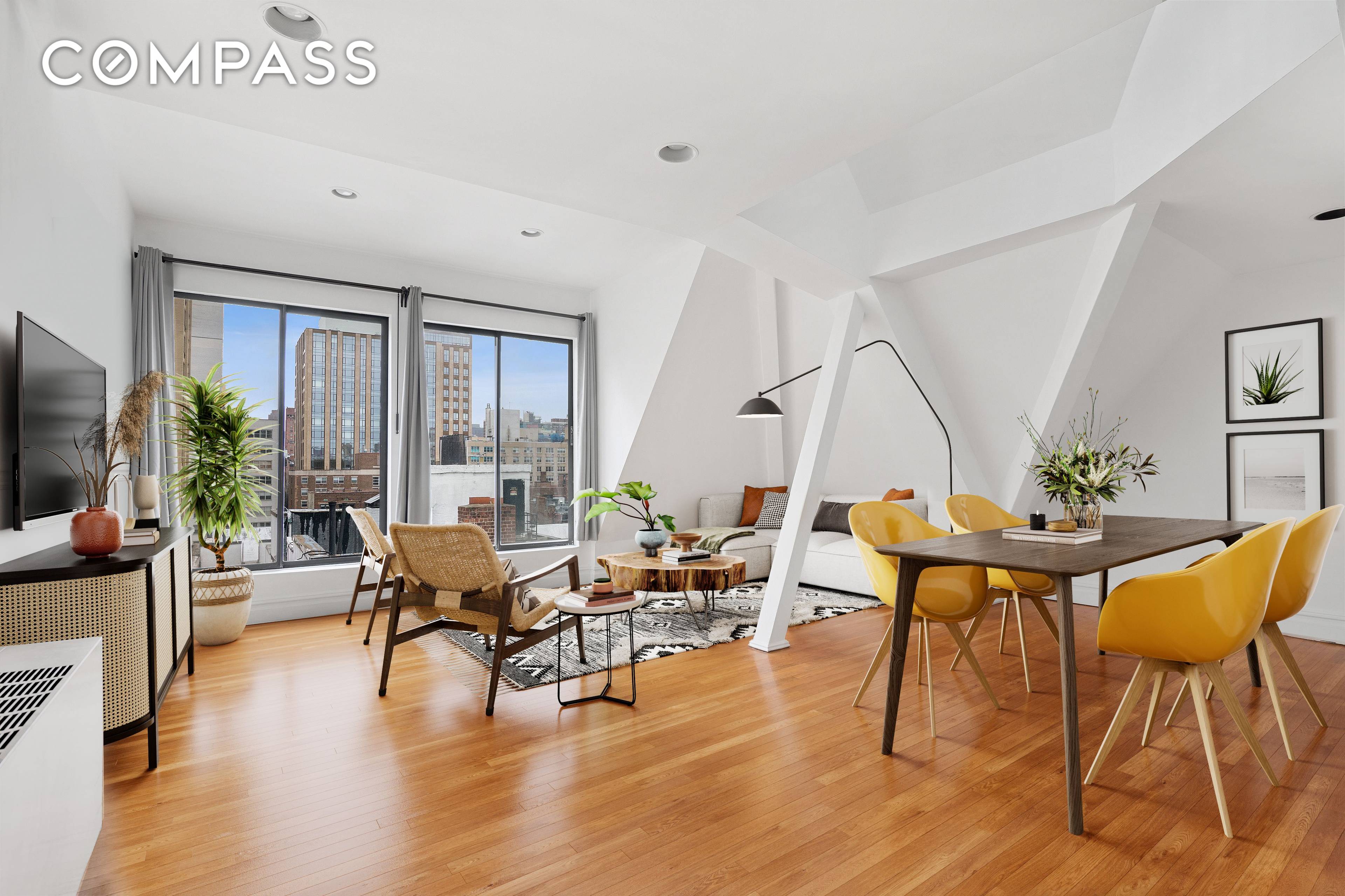 Chic sun bathed one bedroom loft like apartment with mezzanine, on the top floor of the stunning historical landmarked condominium, The Abbey.