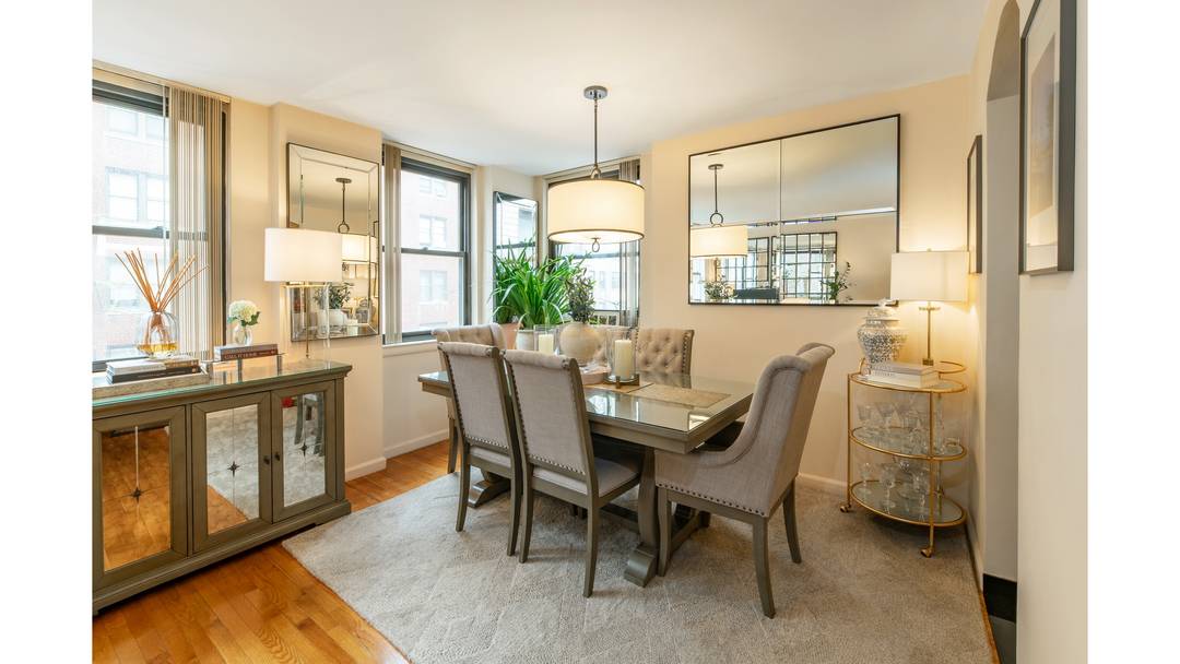 Corner unit, approximately 1400 square feet, with sunny Eastern and Northern exposures.