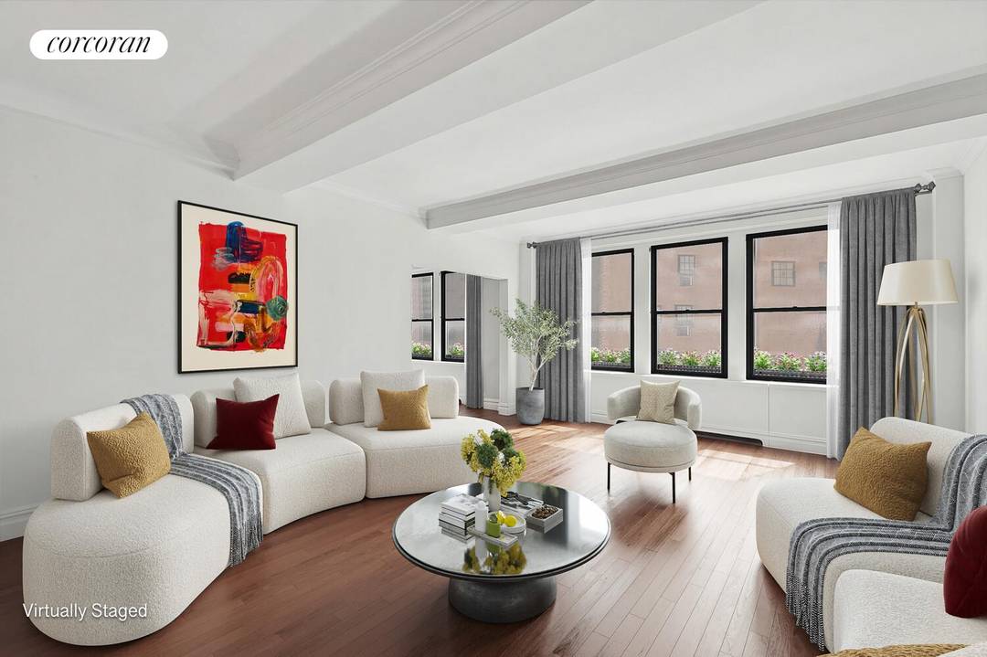 Sunny, pristine, spacious, Classic Six at elegant 55 East 72nd Street, between Park and Madison Avenues.