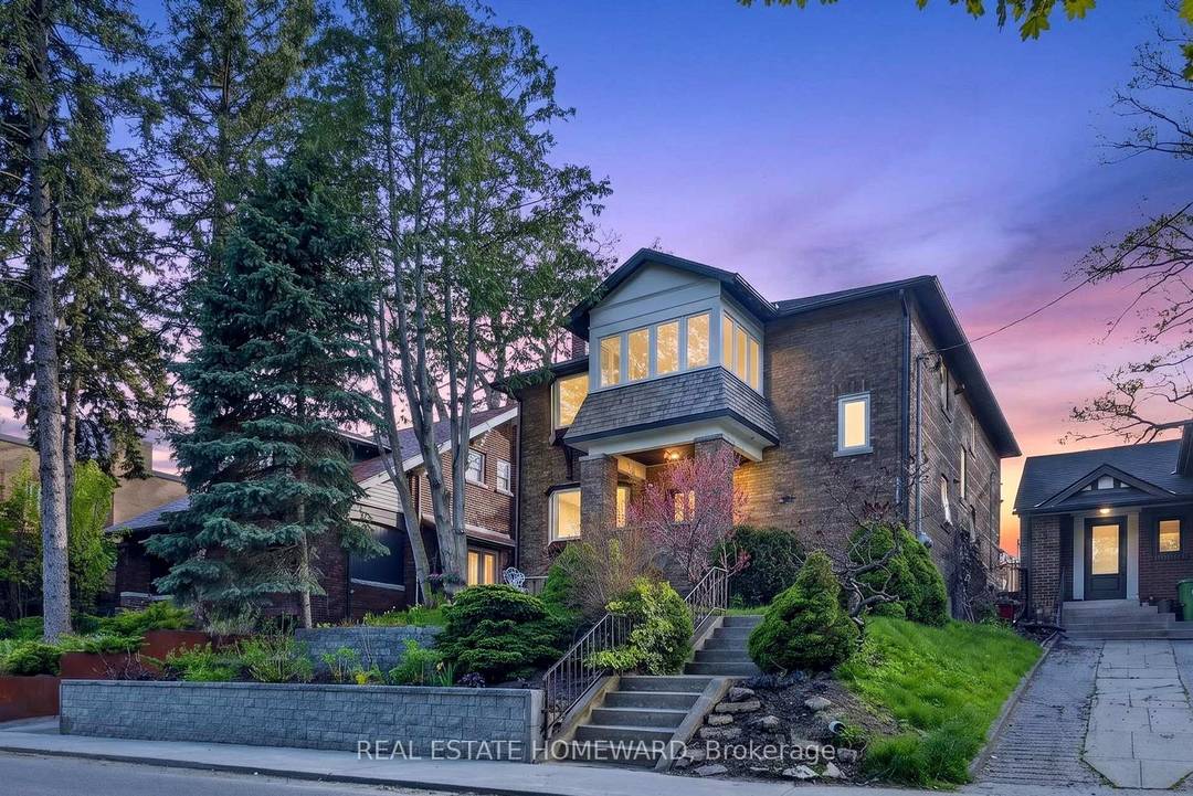 A GLEN MANOR GEM PERCHED HIGH OVERLOOKING RAVINE WHILE JUST STEPS TO QUEEN ST AND THE LAKE.