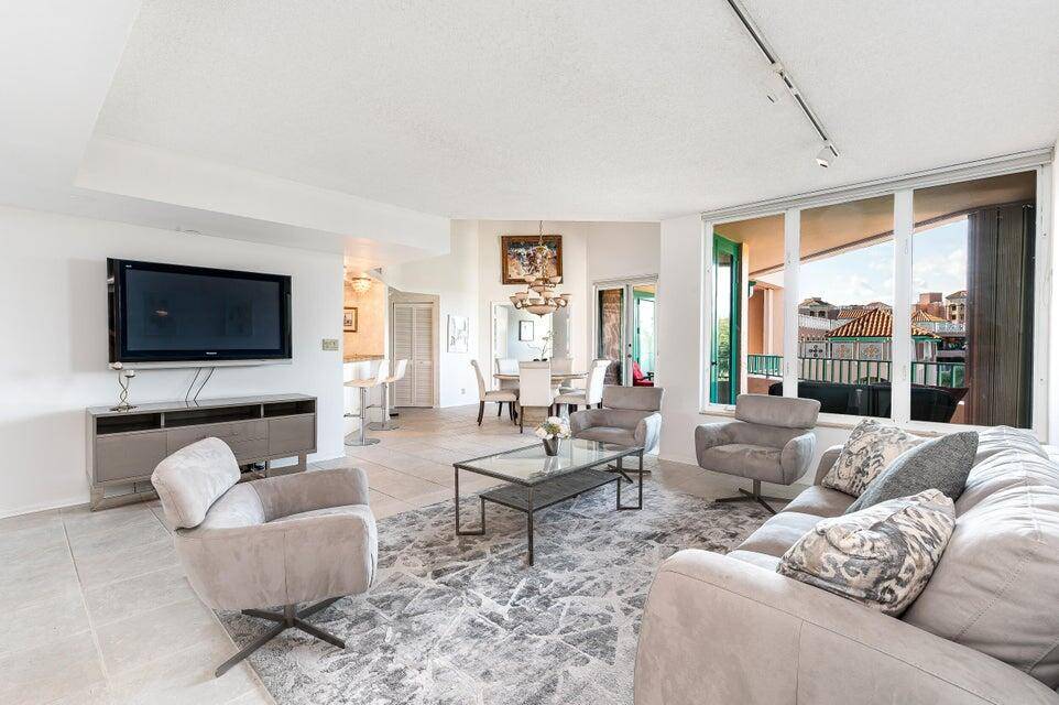 Fully Furnished Penthouse in desirable Mizner Court with no attached neighbor on either side.