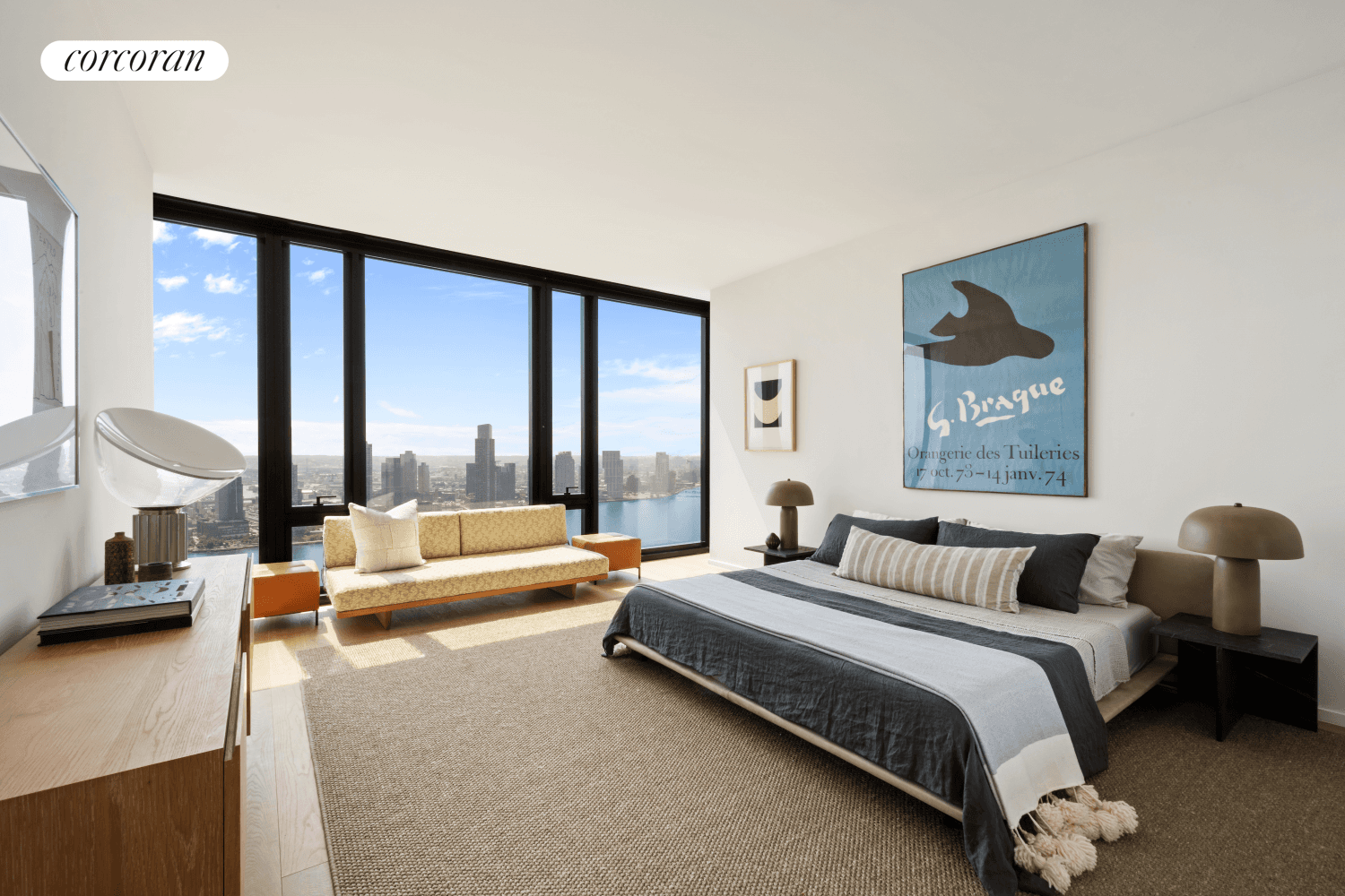 Residence 42A at One United Nations Park is a 2, 900sf four bedroom, four bathroom plus powder room, residence overlooking the East River.