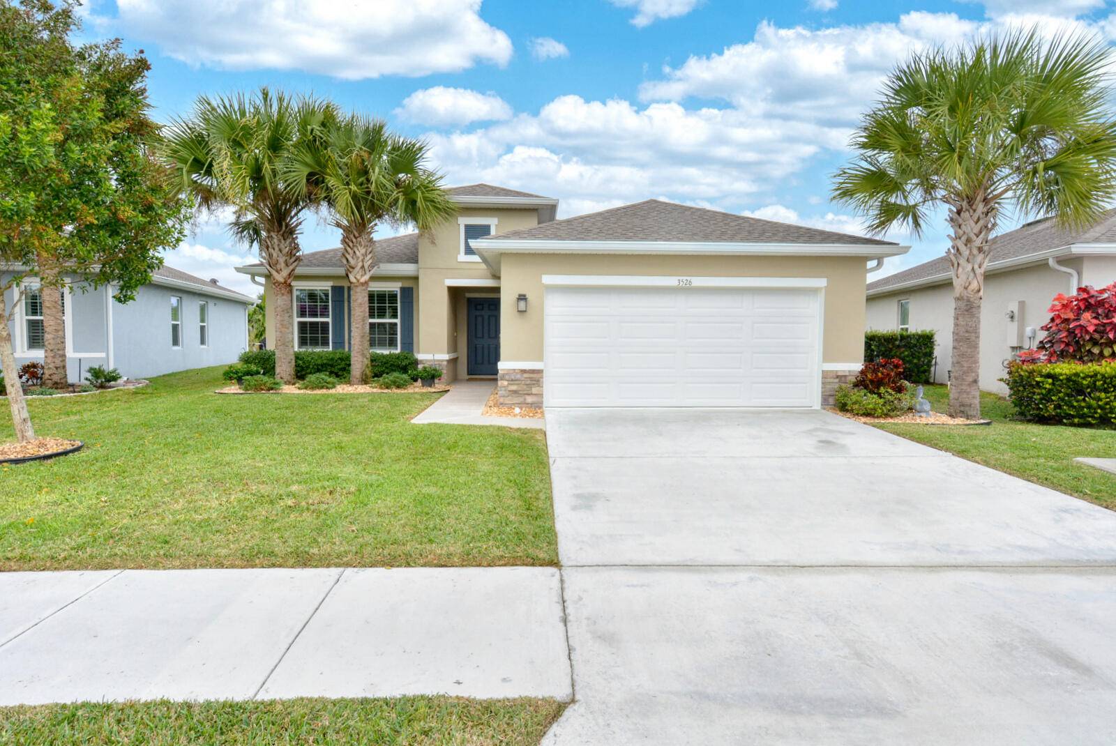 This turn key, move in ready, 2020 home is situated on a premium lake lot with water and preserve views in the gated community of Carriage Pointe.
