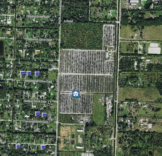 Prime 10 acre agricultural property two 5 acre parcels currently operating as a nursery.