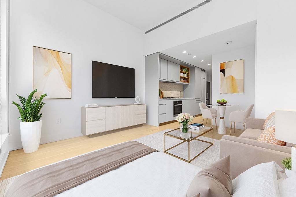 The Smartest Entry into Brooklyn's Premier Luxury Lifestyle A Beautiful amp ; Bright Studio with LOW monthly amp ; Tax Abatement till 2043 !