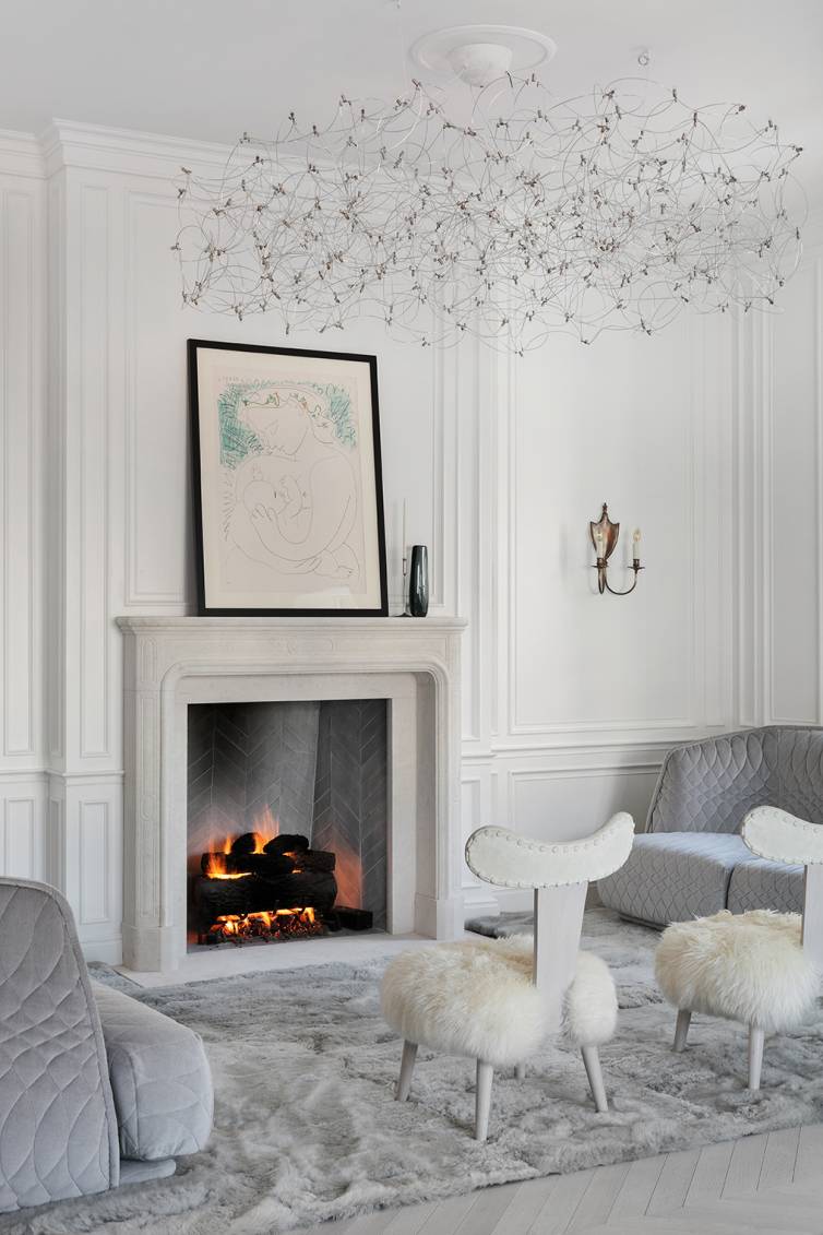The top three floors at 78 Irving Place have been masterfully combined into one triumphant penthouse residence.